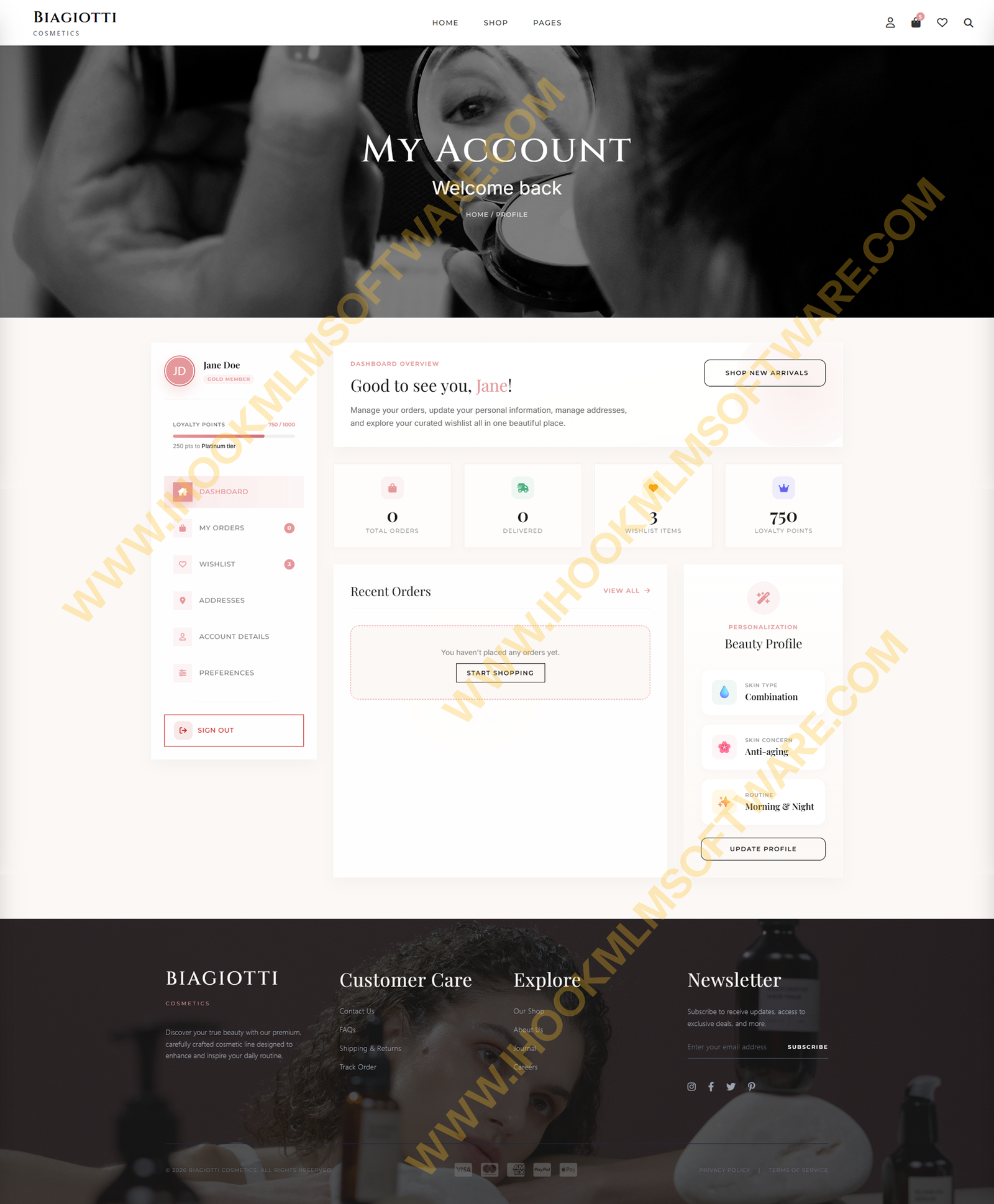 My Account Preview