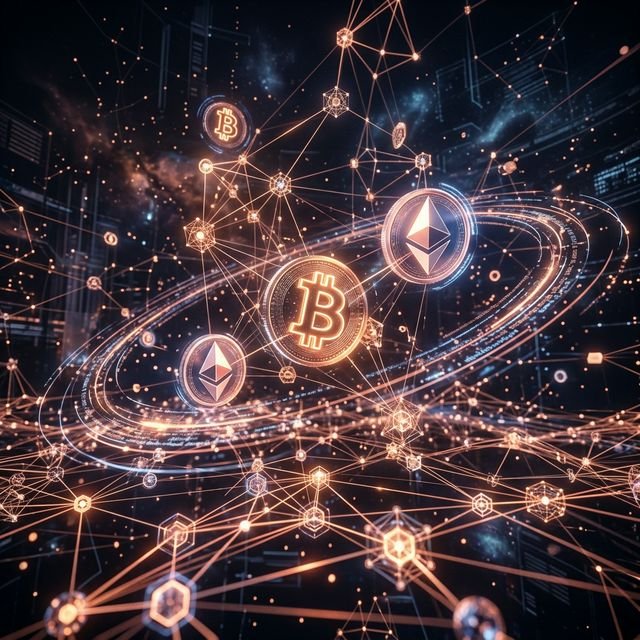 Cryptocurrency MLM Software Hero Visualization